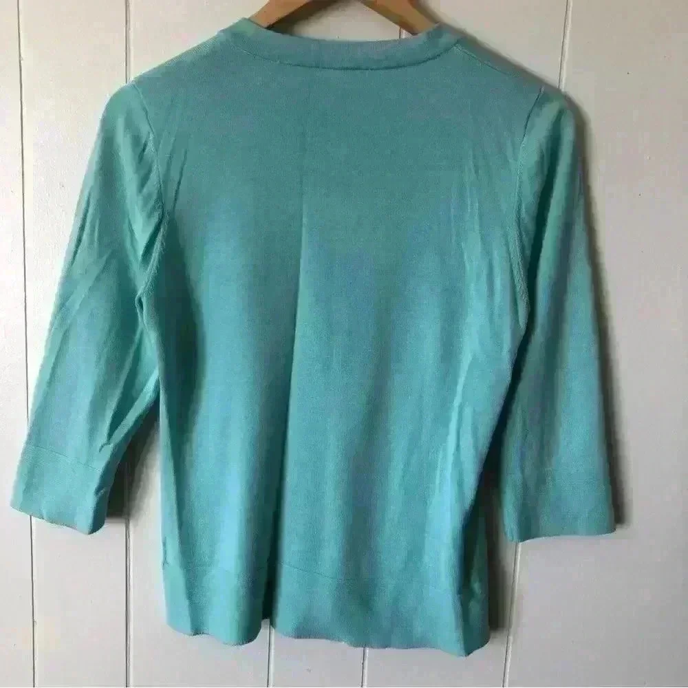 Coldwater Creek 3/4 Sleeve Silk / Cotton Blend Cardigan Size M - Picture 5 of 5